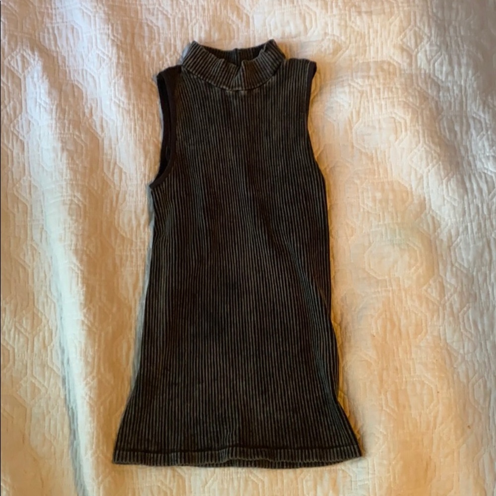 Free people ribbed turtleneck tank top